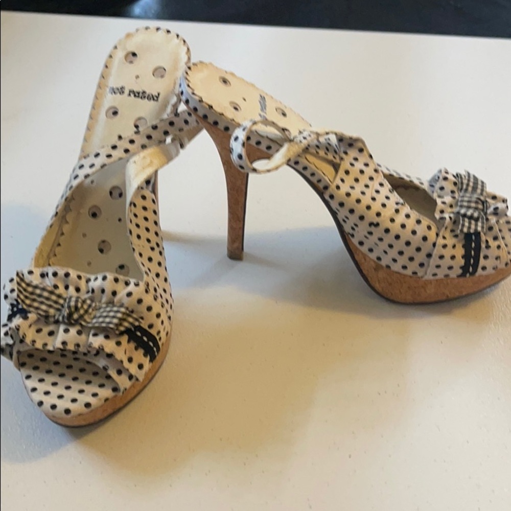 Not Rated platform slingback peep toe heels